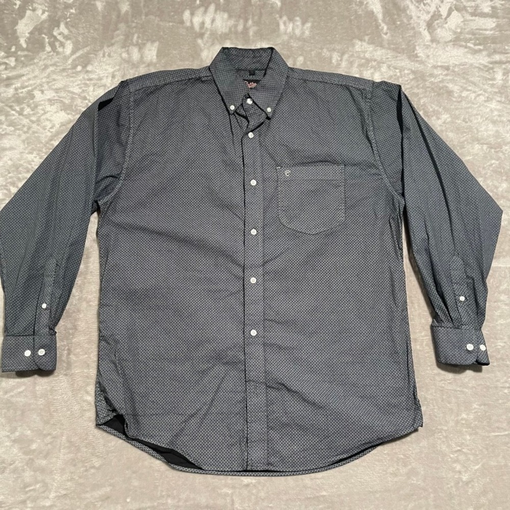 Rafter C Shirt Mens Large Black Pro Flex 45 Performance Western Rodeo Cowboy